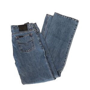 Harley Davidson Jeans Womens 12 Tall Blue Cotton No Stretch Boot Cut 34x32